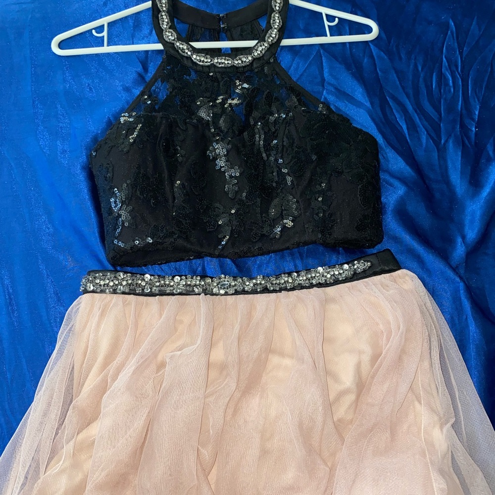 Sequin hearts 2 piece dress